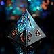 DND Würfel Set 7pcs D4 D6 D8 D10 D% D12 D20 Polyedrische Handgefertigt Kunstharz Scharfkantige D&D Würfel für Dungeons und Dragons Pathfinder Rollenspiele Tischspiele RPG MTG Spiele mit Geschenkbox