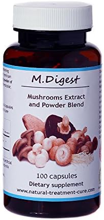 M.Digest- Pure Mushroom Extract and Powder Blend -100 Capsules