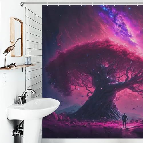 Rideau de douche Arbre de Vie lavable en polyester de qualite supérieure - 6