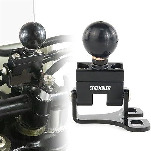 WELSAA Navigation Motorrad Für Triumph Scrambler 1200 2019-2023 2020 2021 2022 GPS Lenker Clamp Navigation Halterung (Color : Type 3 Scrambler)