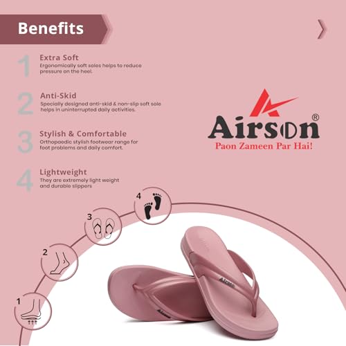 Image of AIRSON AL-3 Slipper for Women | Orthopedic, Diabetic, Pregnancy | Soft Doctor Anti-Skid Slipper for Women |Slides, Flip-Flops, Slippers, Chappals | For Ladies and Girls