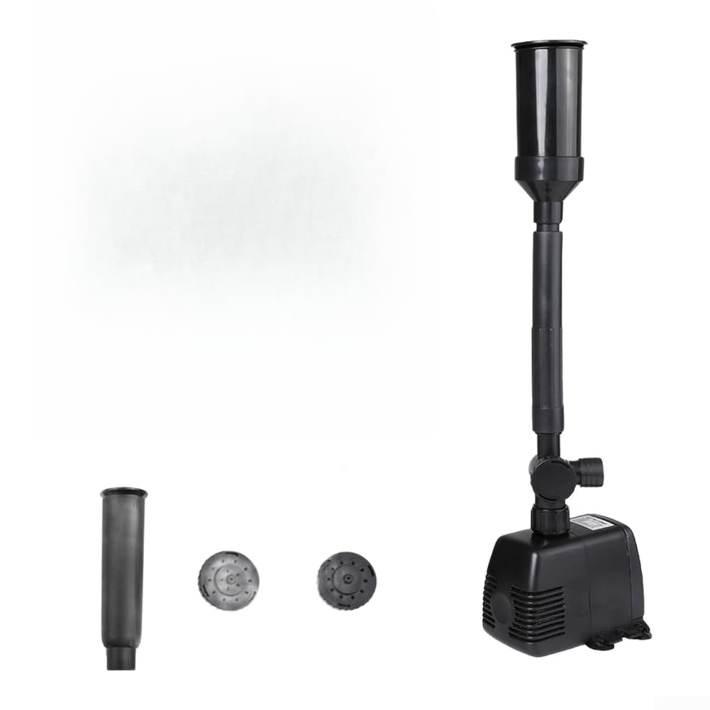 Vootnifig Versatile Submersible Water Pump for Fountains, 600L/H Max Flow with Adjustable Settings, 3 Nozzles & Filter for Small Ponds and Waterfalls(HJ-743)