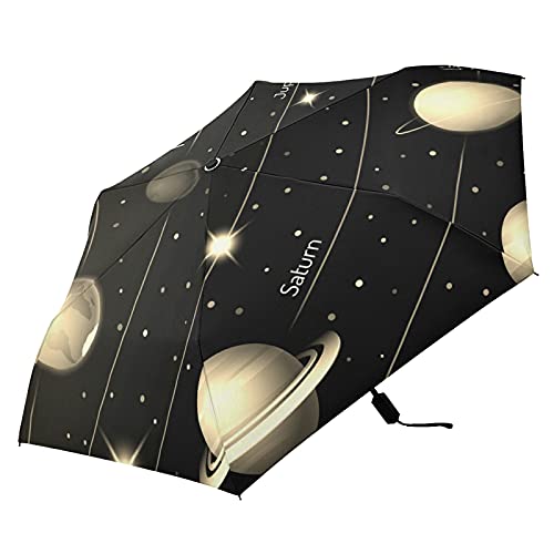 Parapluie système solaire anti-UV ultra léger avec motif planètes imprimé