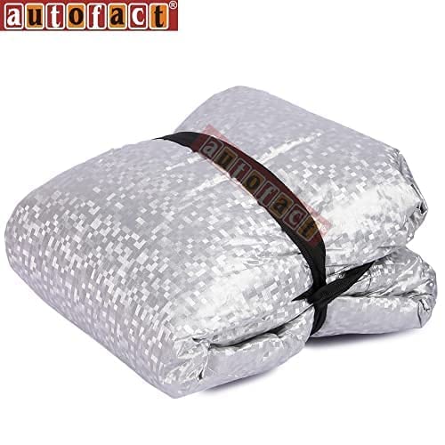 Image of Autofact Waterproof Car Body Cover Compatible with Mahindra XUV 700 with Mirror Pockets (Shinning Silver)