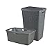 Produktbild CURVER JUTE Wäschekorb und Wäschebox Set, Kunststoff, deep shadow, 58 L + 1 x 46 L