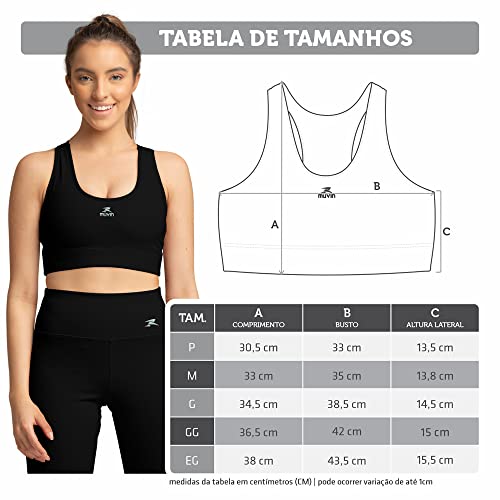 Top Nadador Solid Power com Bojo Removível Muvin – UV 50 – Fitness – Corrida – Academia – Treino – P