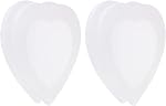 PATIKIL Paint Canvases for Painting, 4 Pack 8x8 Inch Heart Shape Wood Frame Stretched Blank Art Board Panels for Acrylic, Oil, Tempera Painting, White
