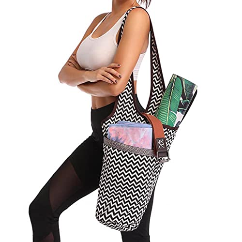 Funda de esterilla para gimnasio de mujer hecha de lona con bolsillo pequeño 6
