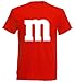 Produktbild aprom T-Shirt Karneval M M Kostüm Gruppenkostüm Fasching JGA Party MM (L, Rot)