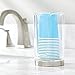 mDesign Plastic Small Compact Disposable Paper Cup Dispenser, Mouthwash Rinsing Cups Storage Holder for Bathroom Vanity Countertops, Makeup Table, Powder Room, Lumiere Collection, Clear/Brushed Chrome