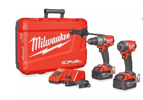 Milwaukee 2796-22 M18 FUEL ONE-KEY 18-Volt Lithium-Ion Brushless Cordless Hammer Drill/Impact Driver Combo Kit