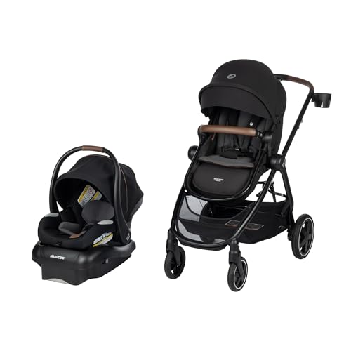 Image of Zelia™ Luxe 5-in-1 Modular - Baby Travel System Car Seat and Stroller, Infant Car Seat and Stroller Combo, Baby Car Seat and Stroller Combo in New Hope Black