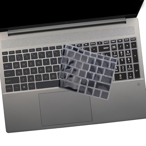 Funda de teclado lavable que evita el desgaste en portátiles HP 15-fc y OmniBook 5 AI 5