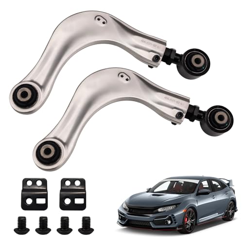 BP67476 2Pcs Alignment Rear Camber Kit with Aluminium Adjustable Camber Arms Fit for 2016-2021 Honda Civic,2018-2022 Honda Accord,2016-2021 Honda CR-V,2019-2020 Honda Insight, All New Adjustable Kit