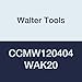 Walter Tools CCMW120404 WAK20 Carbide Tiger-Tec Positive Indexable Turning Insert, 1/64" Corner Radius, 1/2" IC, 3/16" Thick, 0.016" - 0.157" Depth of Cut (Pack of 10)