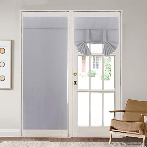 Rose Home Fashion Blackout Door Curtains for Privacy, Thermal Insulated Door Curtain Panels,Blackout French Door Window Curtains, Energy Efficient Curtain Draperies(26  x 68  2pcs: Grey)
