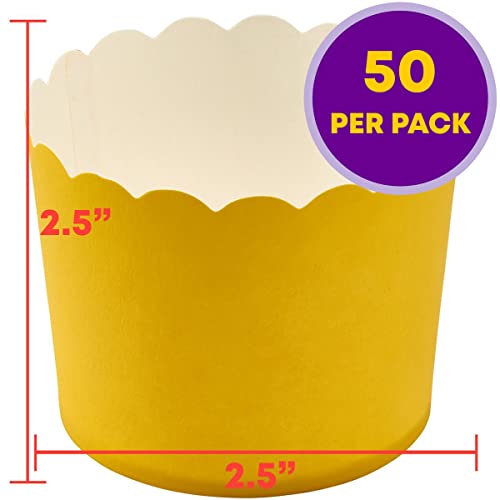 Decopac Yellow Scalloped Baking Cups, Perfect For Delicious Cupcakes, Delicate Scalloped Edge, 50 Oven Safe Cupcake Cases(Pack Of 1) #TOP1
