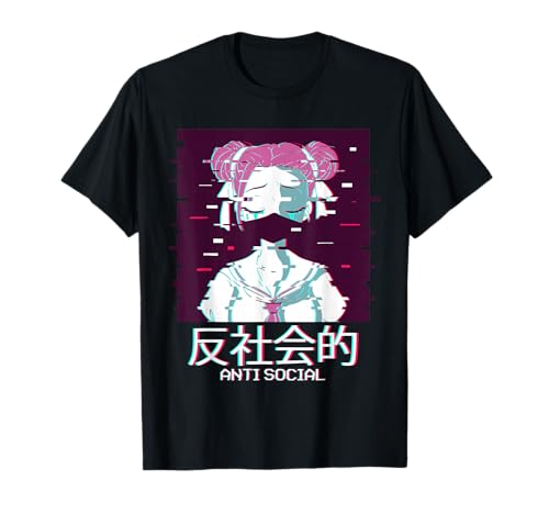 Anime Anti-Social Anime Girl Geisha - Esthétique Japonaise V T-Shirt