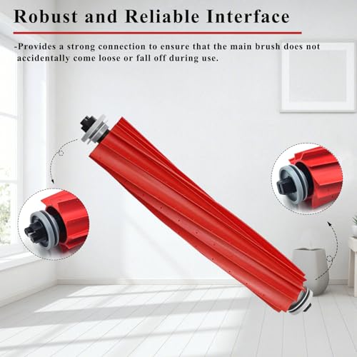 Image of Rubber Main Brush Compatible with Roborock Q Revo /S7 /S7+ /S7 MaxV /S7 MaxV Plus /T7S /T7S Plus /Q7 /Q7 + /Q7 Max /Q7 Max+ /Qrevo Pro /Qrevo S /Qrevo Plus Robot Vacuum Cleaner