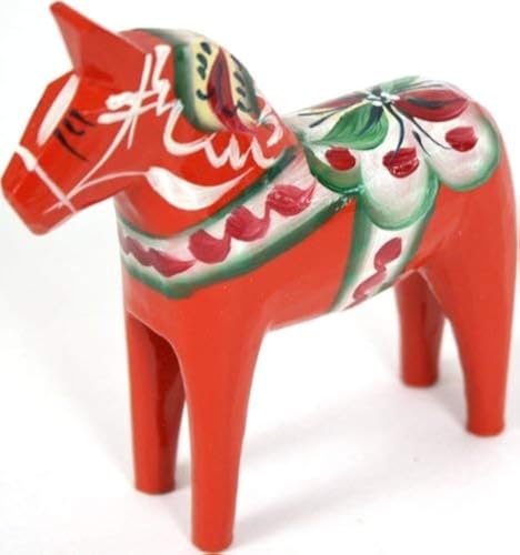 Nils Olsson Hemslojd Ab Traditional Wooden Swedish Dala Horse - Red 4