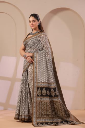 Image of TAMAIRA FASHION Mulmul Pure Cotton Saree For Woman |Office Wear Daily Wear Sarees For Women Without Blouse Piece(Available in 19 Colours)