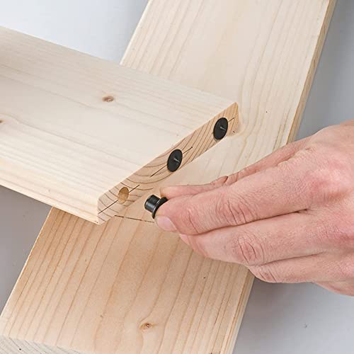 Dübelhilfe Holzdübe,Holzdübel Zentrierspitzen, Dübel Zentrierspitze, Dübelspitzen, Dübelloch Markierer Dübelsetzer Dübe Set, 6/8/10/12 mm für Holzarbeiten Bohrwerkzeuge,16 Stück Tokaneit