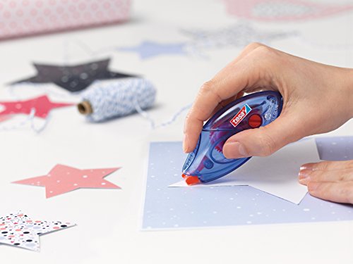 tesa Roller Permanent Gluing ecoLogo Disposable - Friendly Adhesive Roller with Tear-Resistant PET Tape - 8,5 m x 8,4 mm