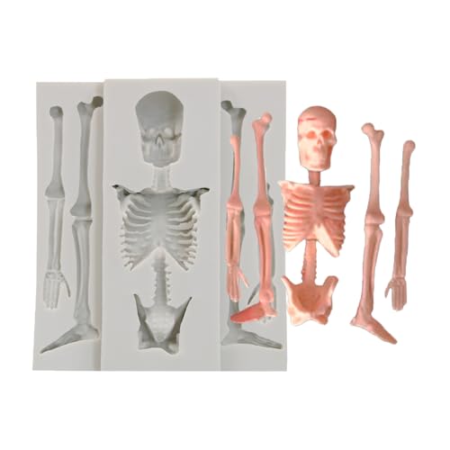 Cráneo De Halloween - De Cocinar Y Fondant De Resina De Silicona, Pastel De Esqueleto | Dulces De Chocolate Multifuncional, Para Postres, Espuma, Jalea, Horneado De Hall