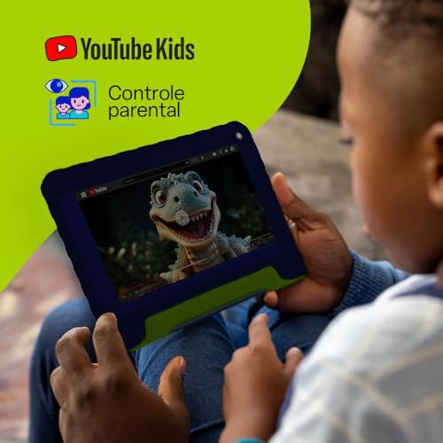 Tablet Infantil Luccas Neto com Controle Parental 4GB RAM + 64GB + Tela 7 pol + Case + Wi-fi + Android 13 + Quad Core Multi - NB423 - Imagem 10