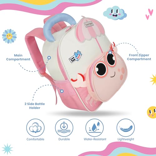 Image of Storite Kids Backpack for Boys & Girls 8L (3-6 Years) | Cute Crab Design Lightweight Toddler School Bag | Nursery & Preschool Cartoon Backpack with Front Pocket