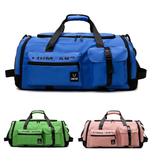 Zekono ボストンバッグ ダッフルバッグ 4way スポーツバッグ 大容量 キャリーオンバッグ スーツケース固定 リュック 旅行バッグ 折りたたみ ジムバッグ メンズ レディース シューズ収納 乾湿分離 撥水加工 超軽量 合宿 修学旅行 出張 アウトド