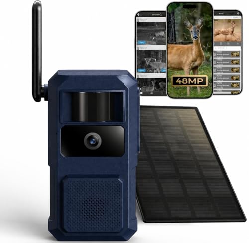 Game Camera Live Video, Solar Powered Smart AI Identify Species, Trail Camera with Instant Arrival Alerts