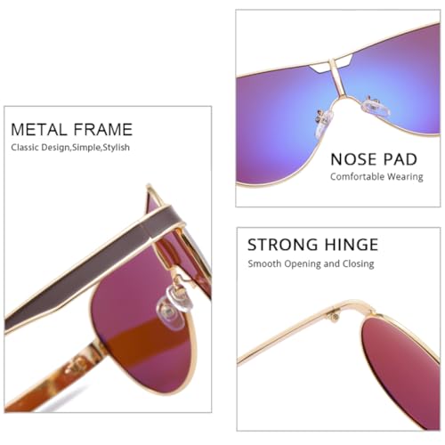Lunettes de soleil en métal polarisées éliminant les reflets gênants