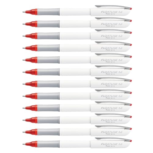 Stylo à bille Pentel Floatune rouge 1,0 mm ligne moyenne qui évite les bavures sur le papier