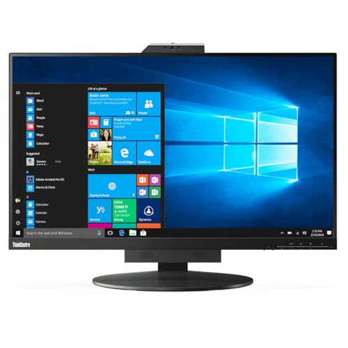 Image of Lenovo ThinkCentre TIO27 27 inch Class Webcam WQHD LED Monitor - 16:9 - Black