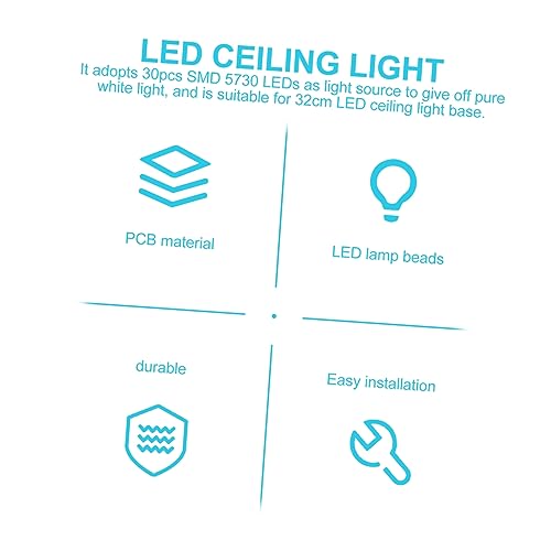 Panneau LED circulaire 15w SMD 5730 pour remplacement lampe plafonnier - 2