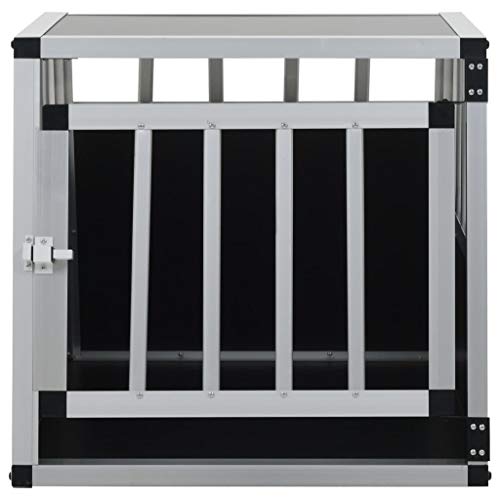 Festnight Hundetransportbox Hundekäfig Hundebox Auto Transportbox Hund mit Einzeltür (54 x 69 x 50 cm)