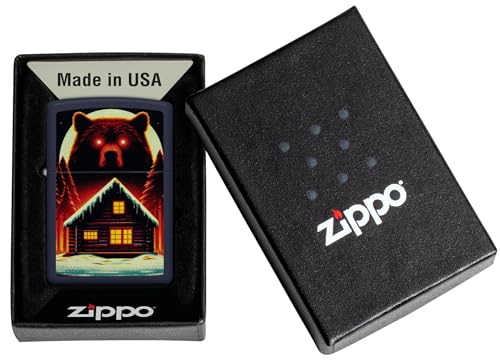 Encendedor Zippo windproof Navy Matte metálico miniatura 6