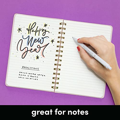 Paperage Lined Spiral Journal Notebook, (Yellow), 160 Pages, Medium 5.7 Inches X 8 Inches - 100 Gsm Thick Paper, Hardcover, Double-Wire Spiral Journal & Notebook #TOP5