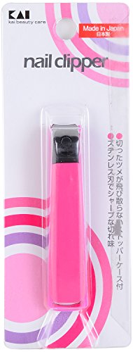 Kai Japan Nail Clipper, Pink - Image 4