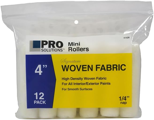41426 Signature, White Woven Mini Roller Cover, 4" x 1/4" Nap