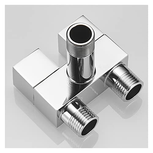 Robinet double commande laiton au design chrome d'architecte