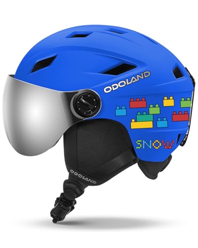 キッズスキーヘルメット】バイザー付きのおしゃれな子供用