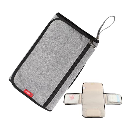 Cambio de pañales portátiles Mat, pañales pañales que cambia de pañales - Bolsa plegable organizadora de pañales para niños pequeños | Almohadillas portátiles compactas para parques, centros comercial