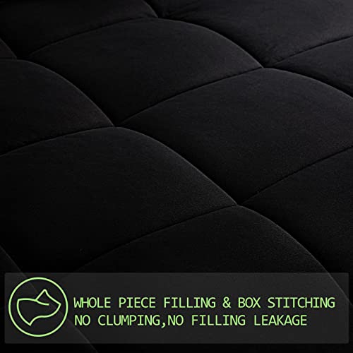 Amgui California King Comforter Set 3 Pieces - Goose Down Alternative With 2 Pillow Shams - Extra Thick - Soft And Comfortable - Machine Washable (California King,Black) #TOP3