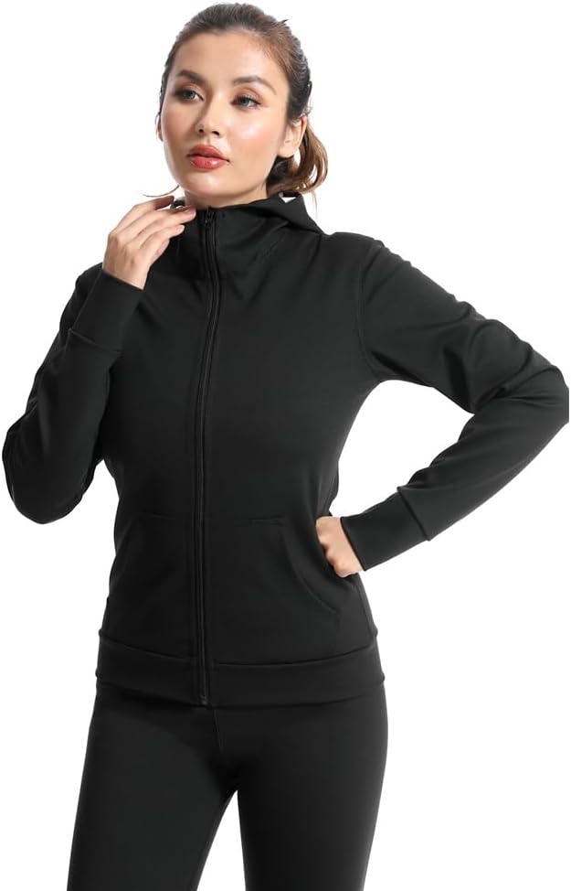 Meichoon Women Sauna Suit Lightweight Sweat Set Slimming Body Shaper Jacket Top and bottom Long Sleeve Gym Workout