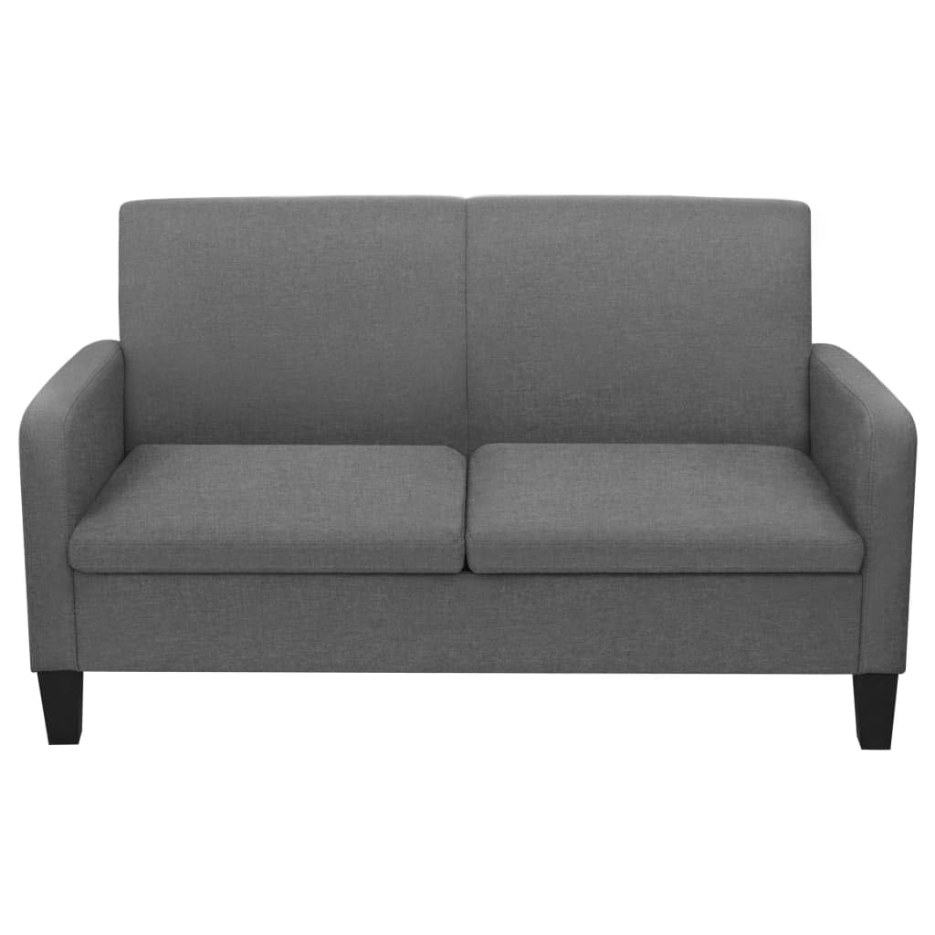 vidaXL Divano 2 Posti 135x65x76 cm Grigio Scuro Sofà Divanetto Letto Poltrona