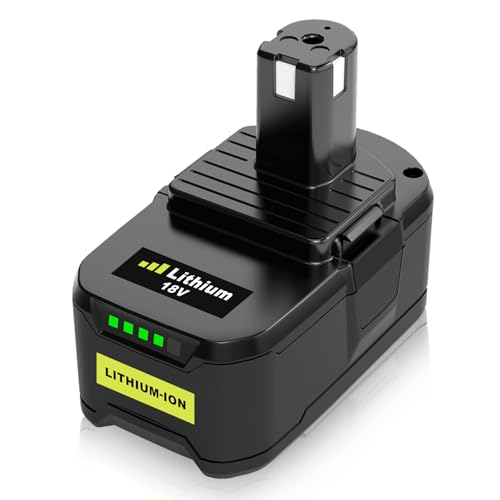 P108 Remplacement pour Ryobi Batterie 18V RB18L50 RB18L40 RB18L25 RB18L15 RB18L13 P108 P107 P104 P102 P103 avec Indicateur LED