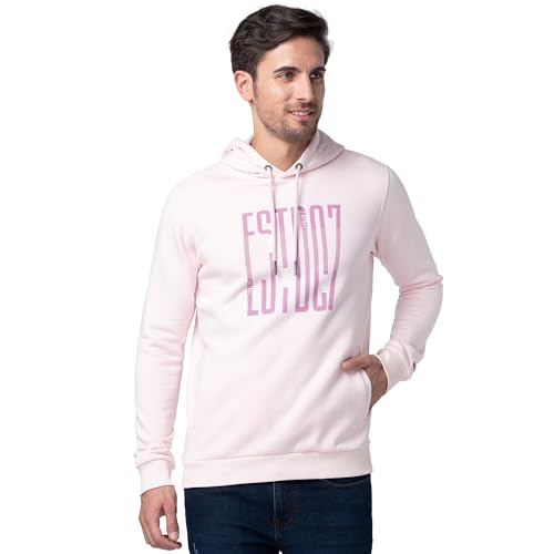Image of Being Human Men's Solid Cotton Blend Long Sleeve Hoody | Men's Hoodie