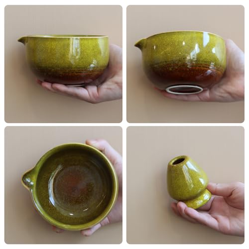 Matcha Set 7 Stk, Handgemacht Matcha Besen Set, Hochwertiger Blau-Gradient – Ansicht 4